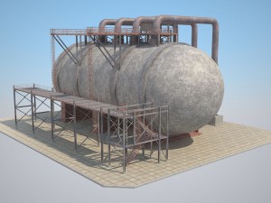 industrial silo 4 3D Model