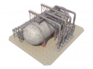 industrial silo 4 3D Model
