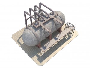 industrial silo 4 3D Model