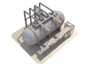 industrial silo 4 3D Model