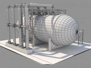 industrial silo 4 3D Model