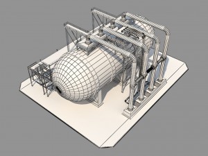 industrial silo 4 3D Model