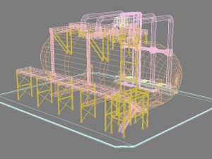 industrial silo 4 3D Model