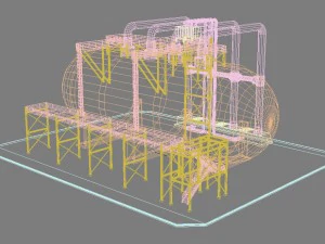 industrial silo 4 3D Model