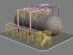 industrial silo 4 3D Model