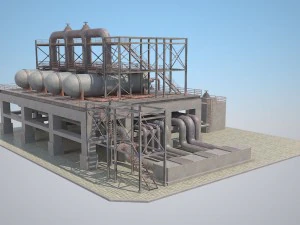 industrial silo 5 3D Model