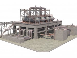industrial silo 5 Modelo 3D