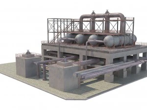 industrial silo 5 3D Model