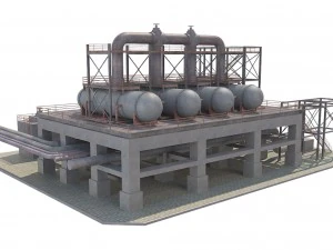 industrial silo 5 3D Model