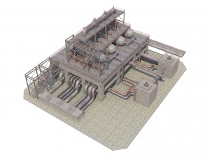industrial silo 5 Modelo 3D