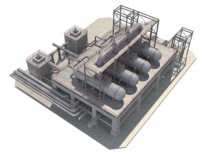 industrial silo 5 3D Model