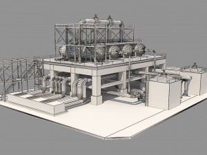 industrial silo 5 Modelo 3D