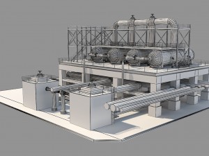 industrial silo 5 Modelo 3D