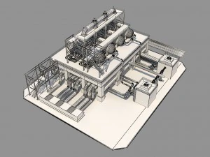 industrial silo 5 3D Model