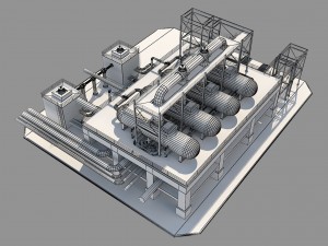 industrial silo 5 Modelo 3D