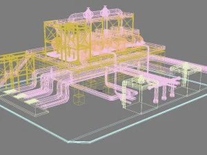 industrial silo 5 3D Model