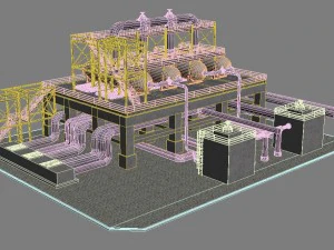 industrial silo 5 3D Model