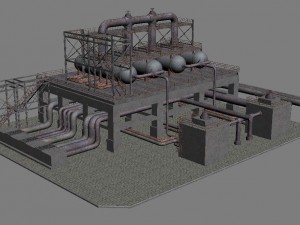 industrial silo 5 Modelo 3D