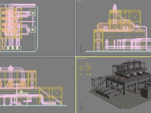 industrial silo 5 3D Model