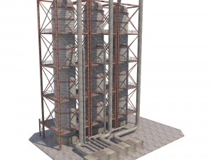 industrial silo 6 Modello 3D
