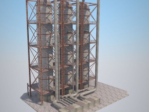 industrial silo 6 Modelo 3D