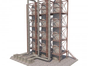 industrial silo 6 Modelo 3D