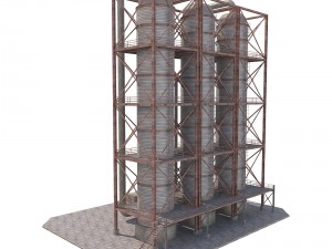 industrial silo 6 Modelo 3D