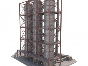 industrial silo 6 Modelo 3D