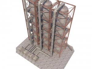 industrial silo 6 Modelo 3D