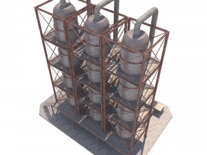 industrial silo 6 Modelo 3D