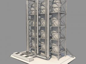 industrial silo 6 3D Model