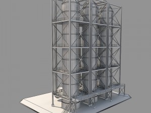 industrial silo 6 Modelo 3D