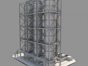industrial silo 6 Modelo 3D