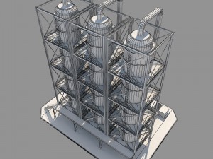 industrial silo 6 Modelo 3D
