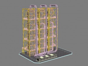 industrial silo 6 Modelo 3D