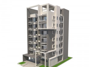 apartment building 1 3D Model