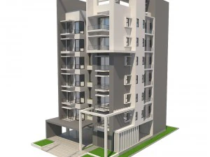 マンション1 3Dモデル