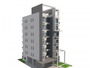 apartment building 1 3D 模型