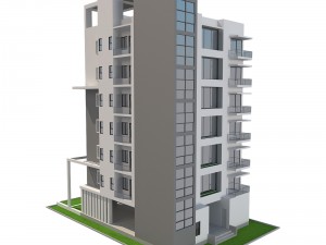 apartment building 1 3D 模型