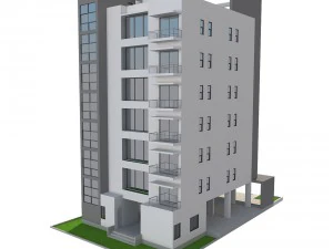 マンション1 3Dモデル