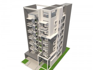 apartment building 1 3D 模型