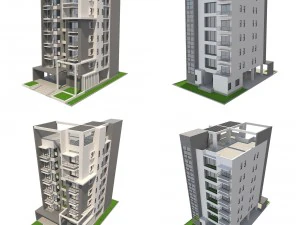 マンション1 3Dモデル