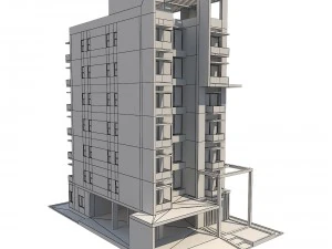 マンション1 3Dモデル