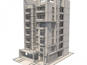 マンション1 3Dモデル