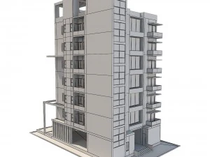 マンション1 3Dモデル