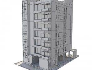 マンション1 3Dモデル