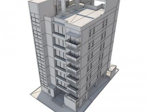 マンション1 3Dモデル