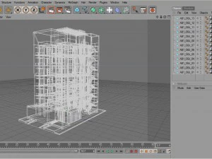 マンション1 3Dモデル