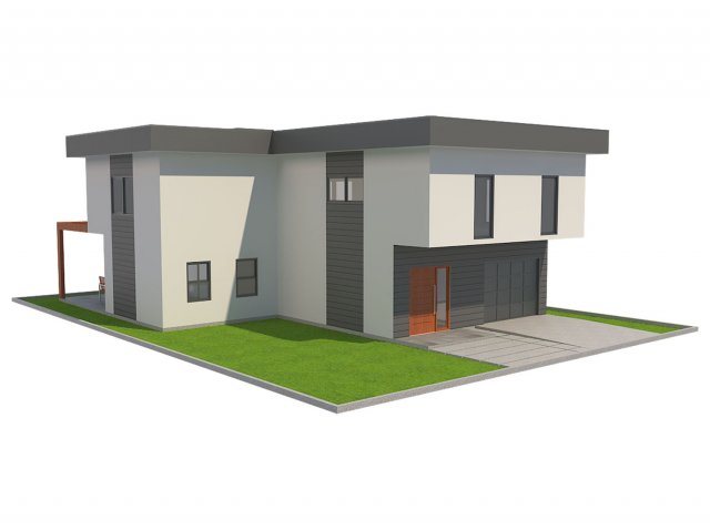 modern house 3 3D Model .c4d .max .obj .3ds .fbx .stl .blend 