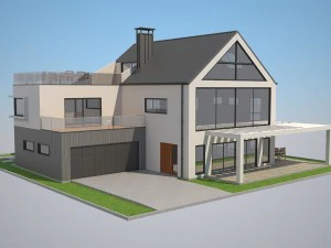 modern house 4 3D Model
